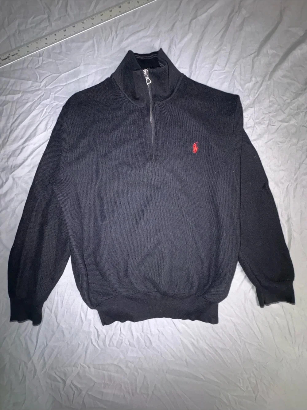 Polo by Ralph Lauren Black Half-Zip Sweater